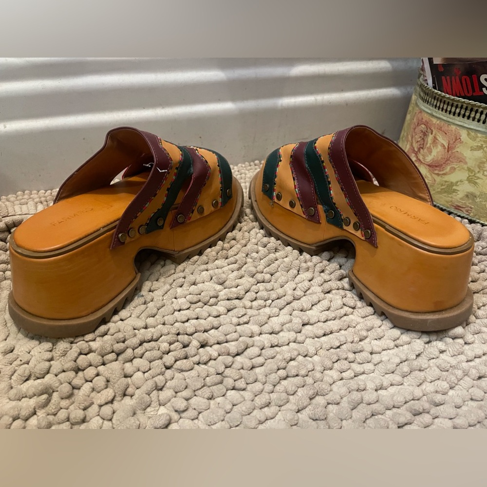 Farm Rio Multi Color Clog Slides Nwot - image 4